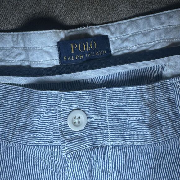 Polo Ralph Lauren Classic Fit Chino Cargo Shorts Blue/Striped 46B - Picture 4 of 7